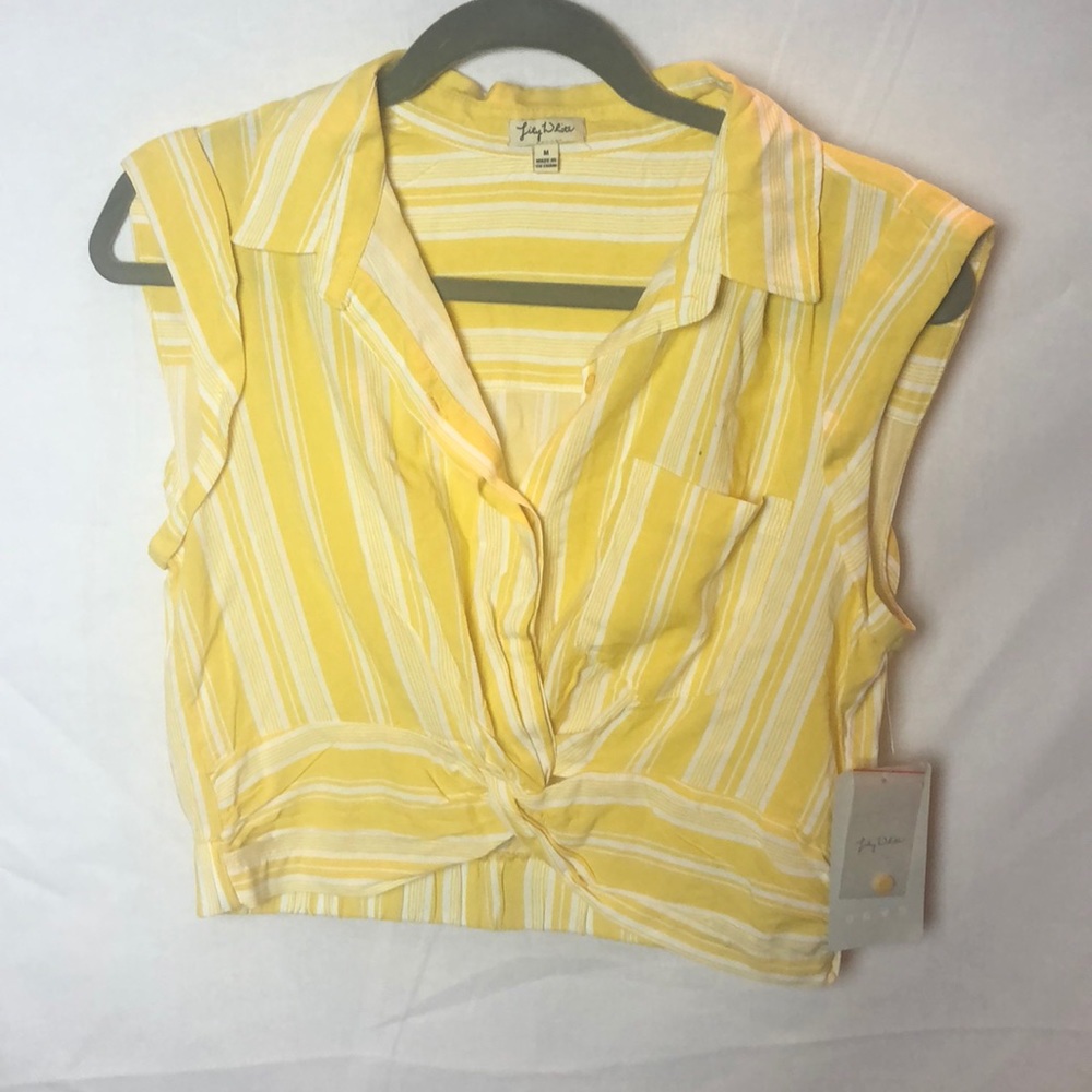 yellow crop top